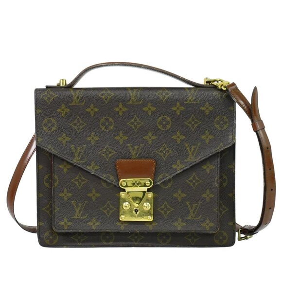 Louis Vuitton Monceau 28 M51185 Monogram Canvas 2way Shoulder Handbag Brown - Picture 1 of 10
